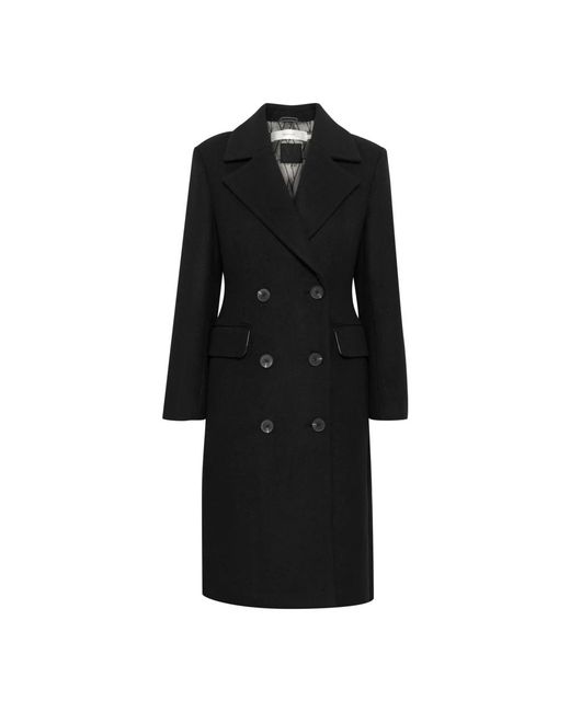 Inwear Black Double-Breasted Coats