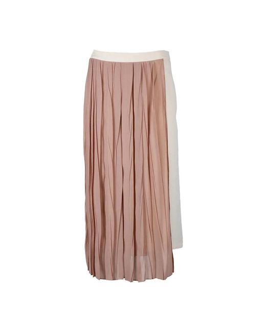 Semicouture Pink Maxi Skirts