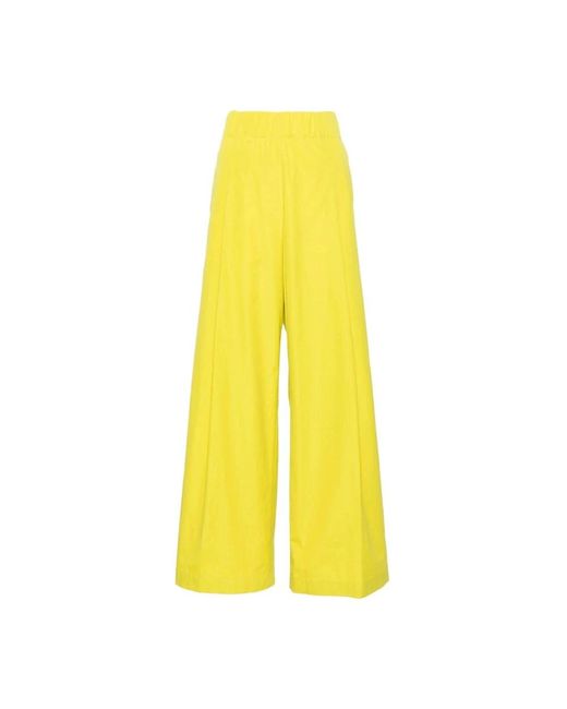 Dries Van Noten Yellow Wide Trousers