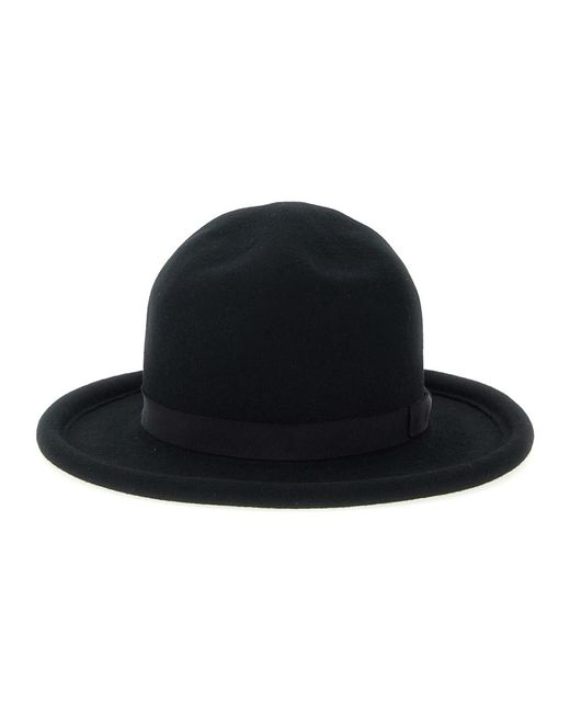 Yohji Yamamoto Wool B Tube Brim Plain Mtn Hat in het Black voor heren