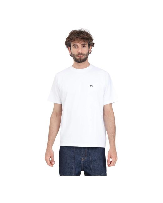T-shirt bianca con stampa cuori di Arte' in White da Uomo