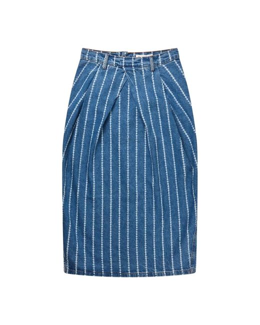 Denim Skirts Munthe de color Blue