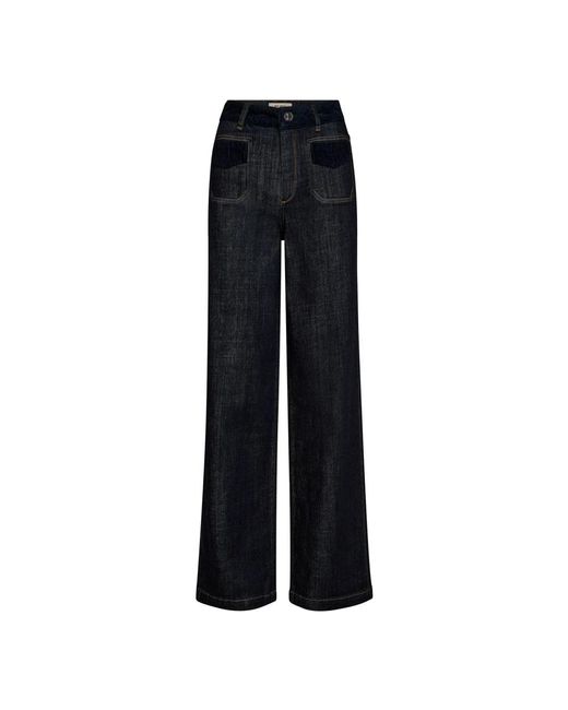 Mos Mosh Wide Jeans in het Black
