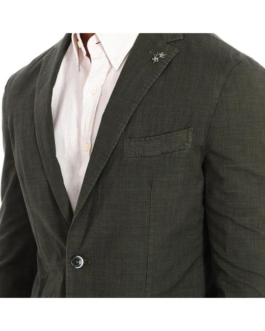 La Martina Black Blazers for men