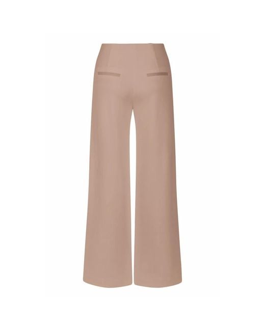 Wide Trousers Seductive de color Brown