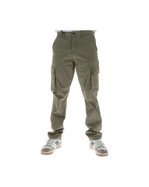 Lyle & Scott Green Straight Trousers for men
