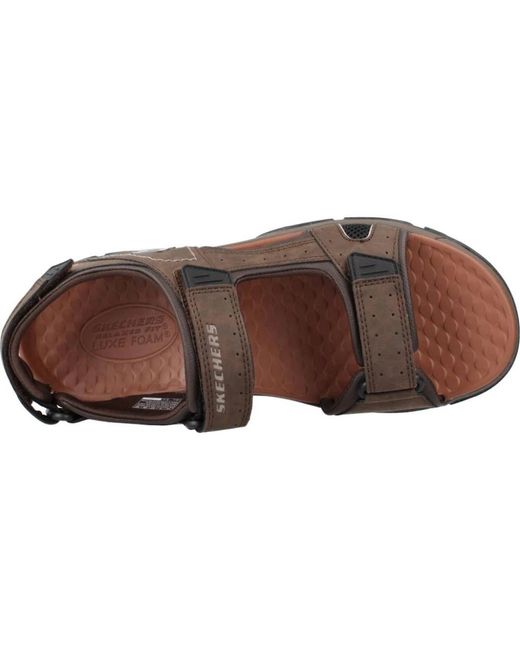 Skechers Tresmen flache sandalen in Brown für Herren