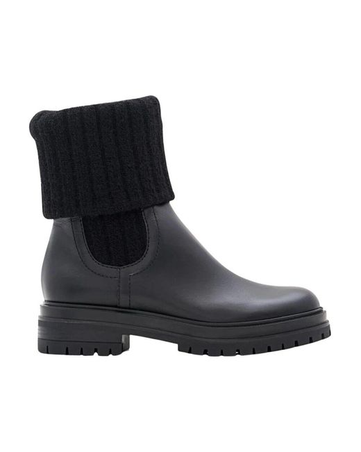Gianvito Rossi Black Schwarze Strick Stiefeletten