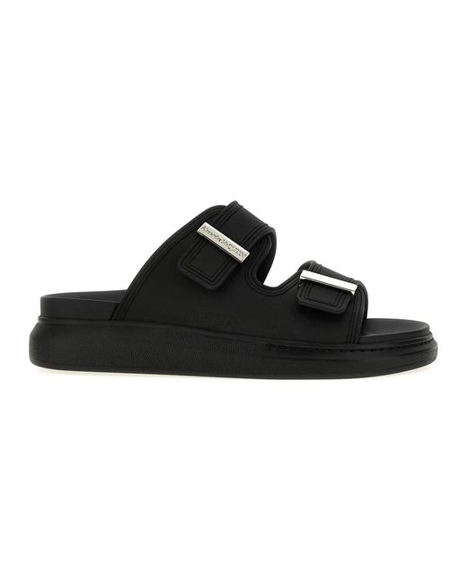 Alexander McQueen Black Sliders