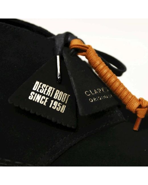 Clarks Black Elegante schuhe desert boot schwarz