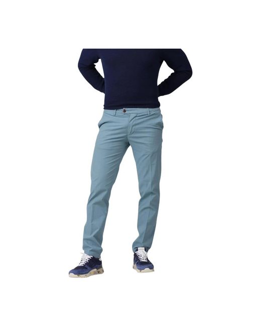 Re-hash Broeken ,Blauw ,Chino Met Omgeslagen Zoom in het Blue voor heren
