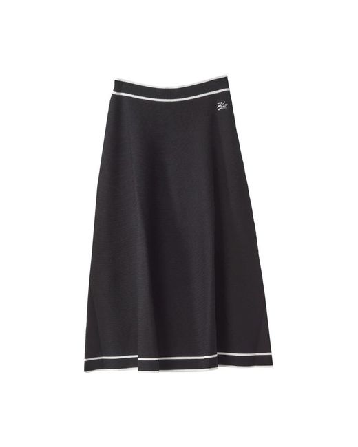 Karl Lagerfeld Black Midi Skirts