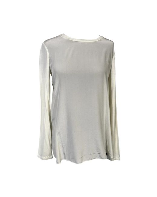 Max Mara Overhemden ,Wit ,Camicette Blouse in het Gray
