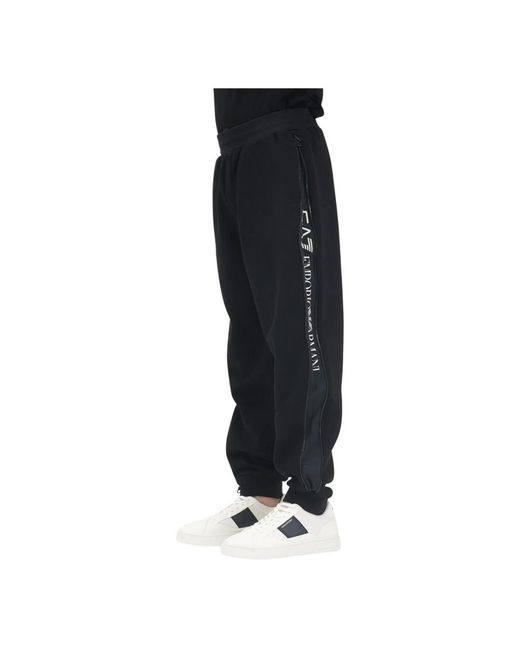 EA7 Broeken ,Zwart ,Sportieve Zwarte Broek Moderne Pasvorm in het Black voor heren
