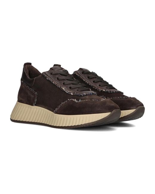 Softwaves Schoenen ,Bruin ,Suède Bruine Lage Sneakers Voor in het Brown
