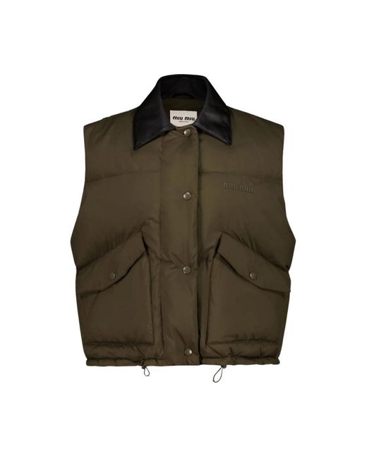 Miu Miu Green Waistcoats