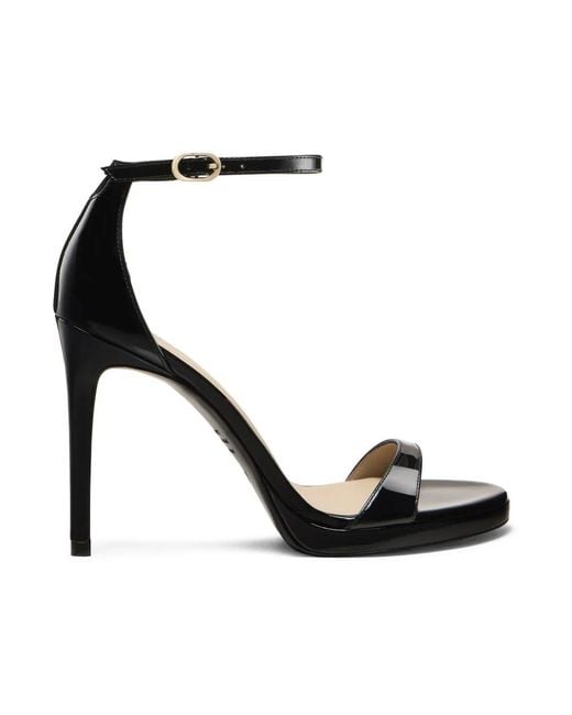 Stuart Weitzman Black Nudist Platform