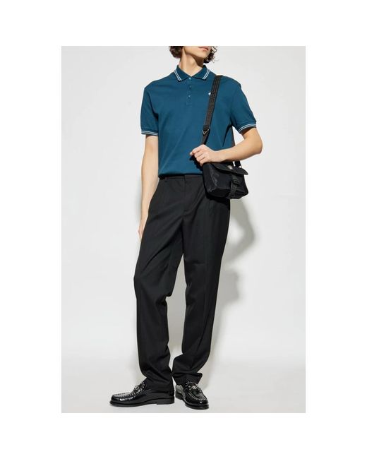 Polo Shirts Versace de hombre de color Blue