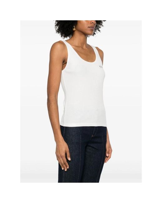 Chloé White Sleeveless Tops