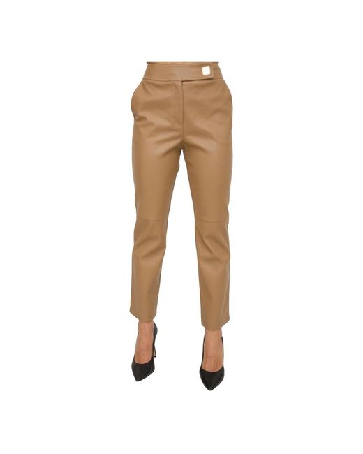 Nenette Natural Slim-Fit Trousers
