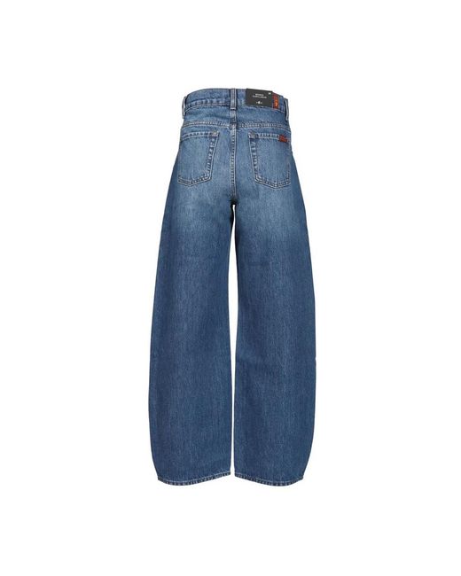 7 For All Mankind Blue Loose Fit Jeans