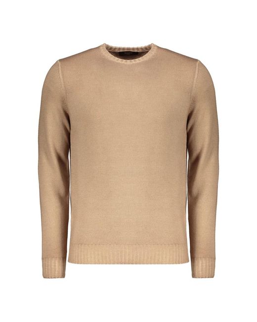 Moorer Natural Round-Neck Knitwear for men