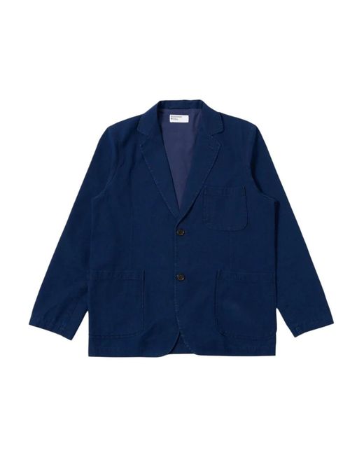 Universal Works Two Button Jacket in het Blue voor heren