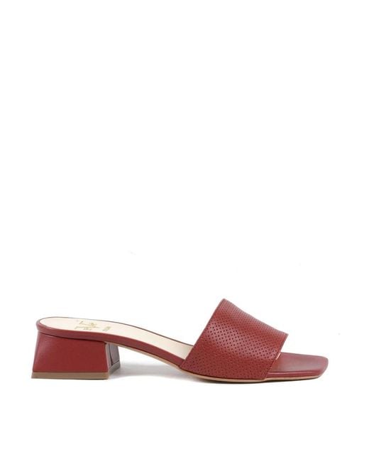 19V69 Italia by Versace Red Heeled Mules