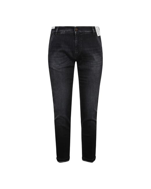Jeans denim straight-leg neri di PT Torino in Black da Uomo