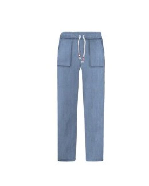 Mc2 Saint Barth Blue Straight Jeans for men