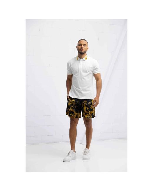 Versace Jeans Couture White Polo Shirts for men