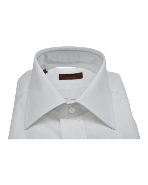 Barba Napoli Gray Formal Shirts for men