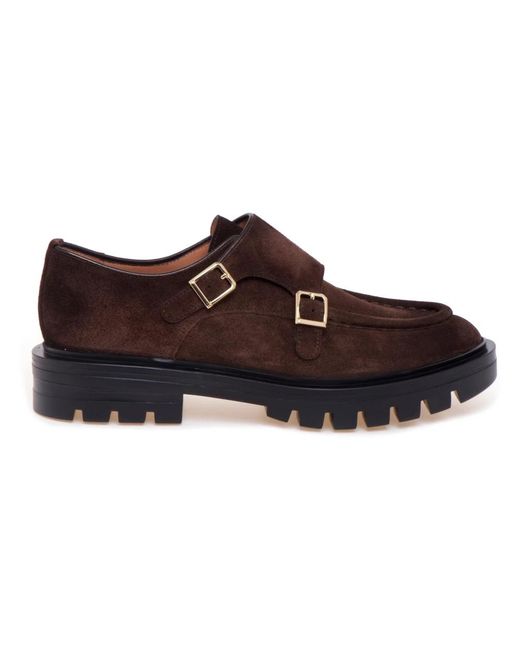 Santoni Brown Flat Shoes