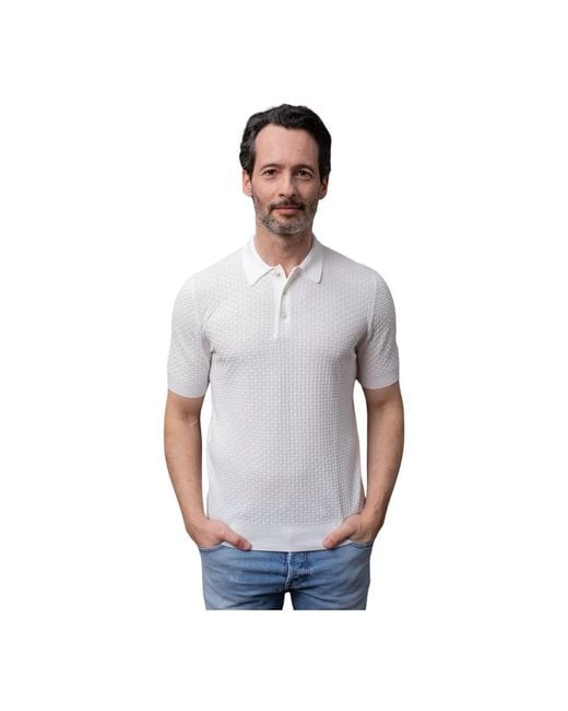 Tagliatore Weiße t-shirts und polos in Gray für Herren