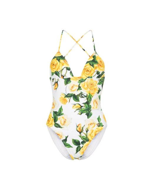 Swimwear > one-piece Dolce & Gabbana en coloris Yellow