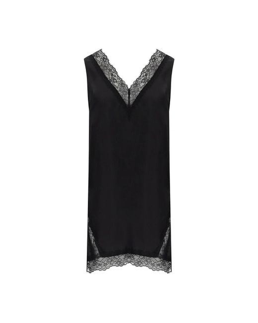 Marella Silk Costone Top in het Black