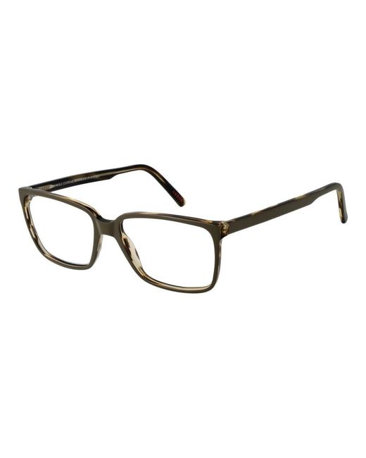 Andy Wolf Black Braune Acetat Optische Brillen Rechteckiger Stil