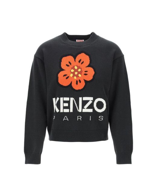 KENZO Blue Gemütlicher strickpullover