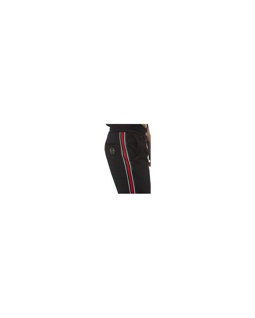 Philipp Plein Broeken ,Zwart ,Katoen Zwarte Slim Fit Joggingbroek in het Black voor heren