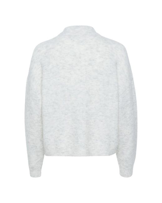 Gestuz Truien & Vesten ,Grijs ,Wol Gezellige Debbie Gz Pullover Gebreid in het White