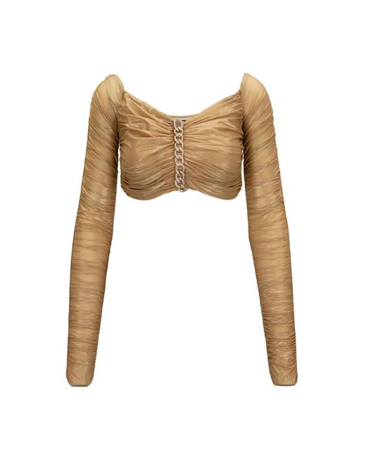 Elisabetta Franchi Brown Long Sleeve Tops