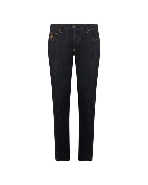 Moorer Blue Slim Fit Jeans for men
