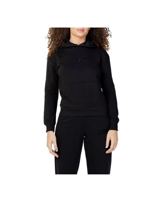 Felpa con cappuccio blu per donne di Fila in Black