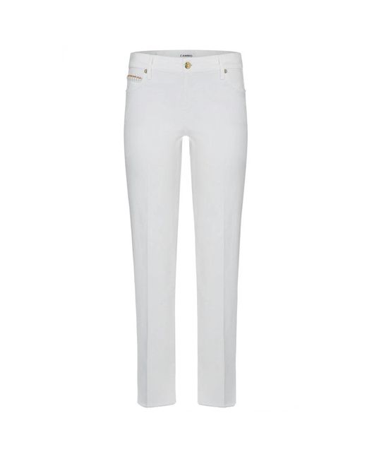 Jeans corti piper di Cambio in White