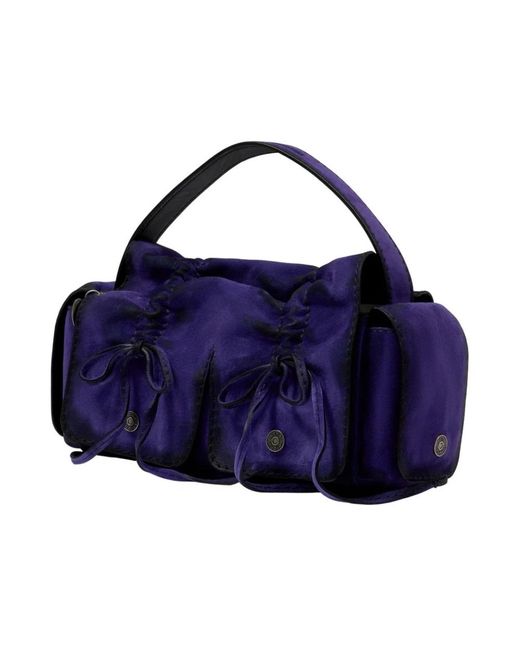 Acne Multipocket Bleached Purse in het Blue
