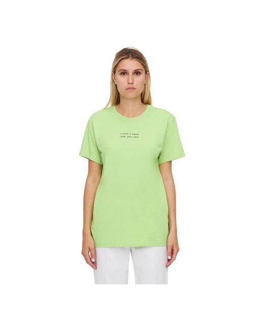 Erika Cavallini Semi Couture Green T-Shirts