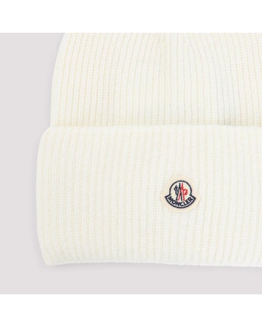 Moncler White Beanies