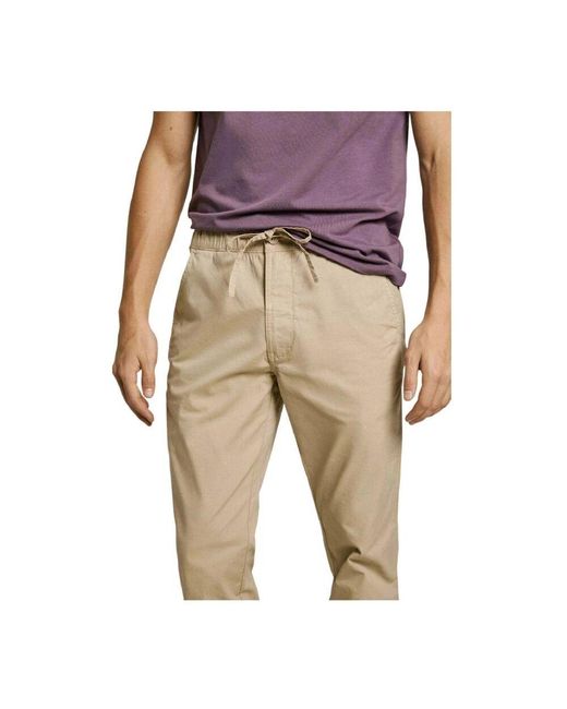 Pepe Jeans Bequeme Pull On Chino Hose in Natural für Herren