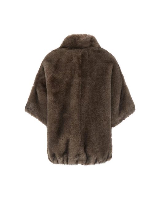 VALENTINI 1972 Korte Shearling Jas in het Brown