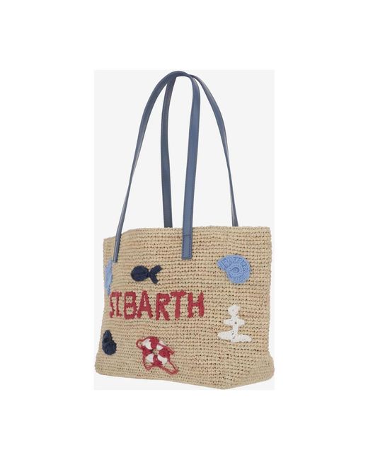 Mc2 Saint Barth Red Strandtasche Aus Raffiagemisch